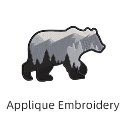 a bear applique embroidery from Joysport company